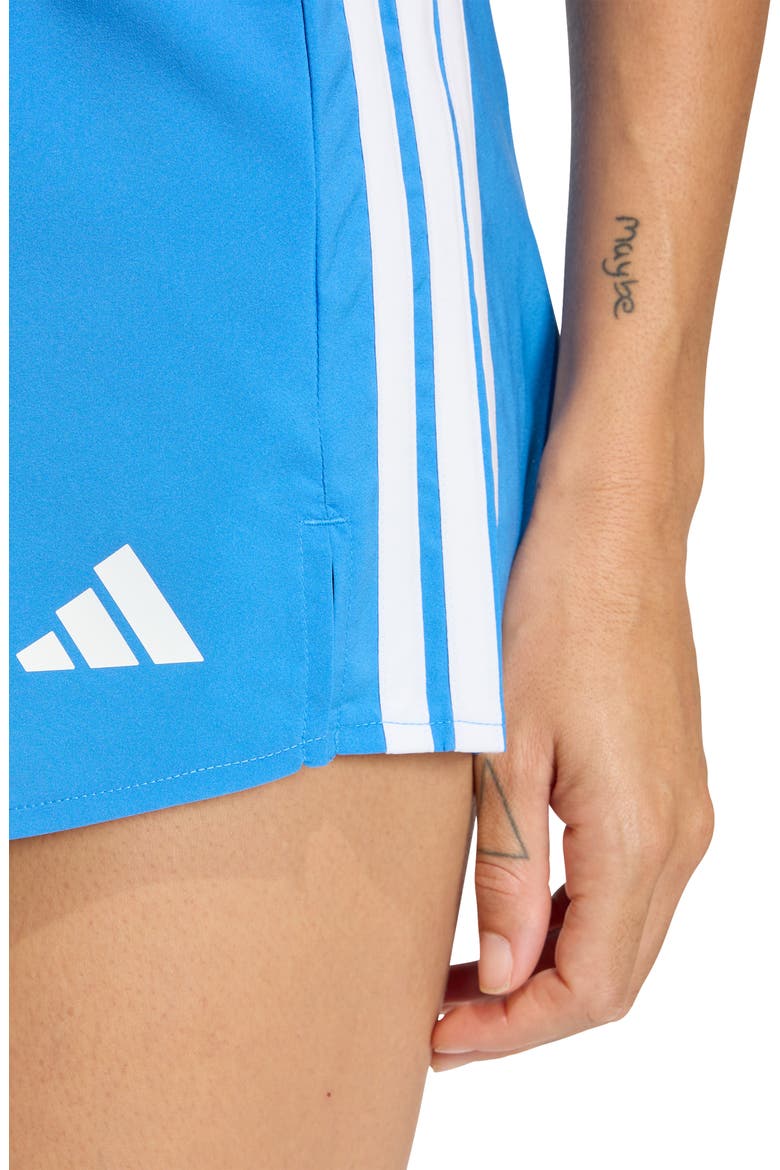 Essentials 3-Stripes Woven Shorts, Alternate, color, RAY BLUE/ WHITE