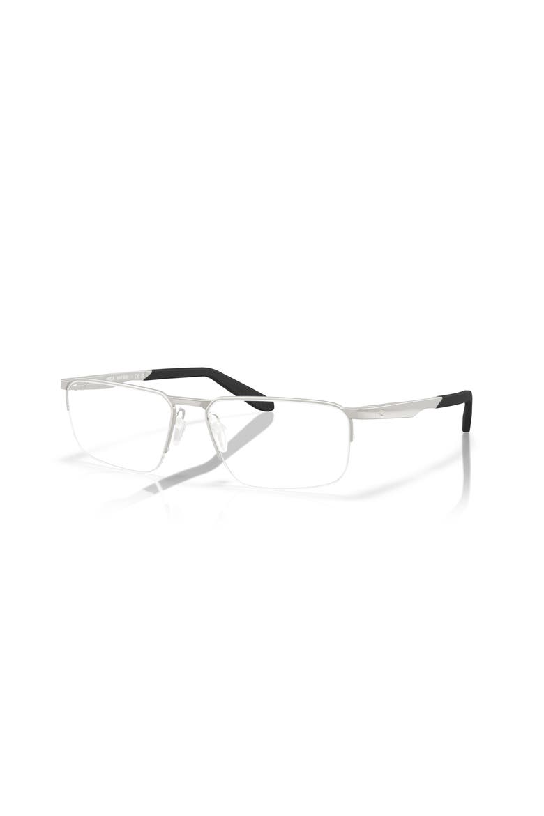57mm Rectangle optical glasses, Main, color, Silver