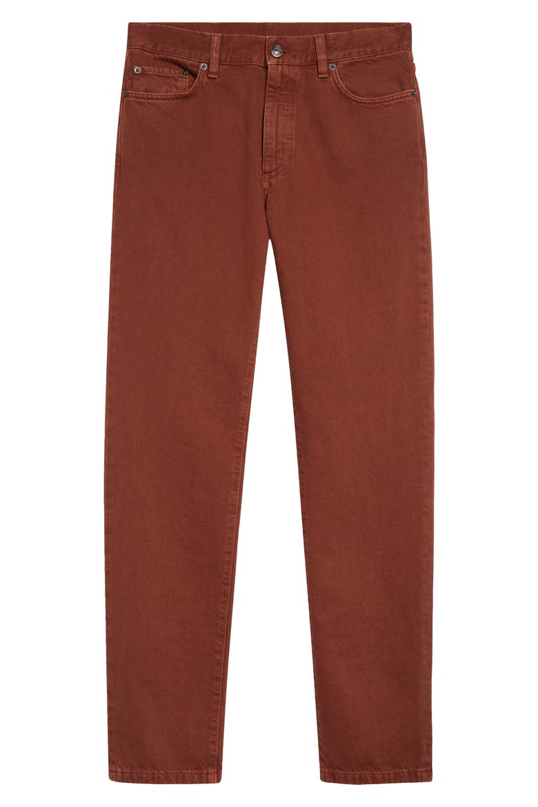 City Fit Nonstretch Denim Jeans, Alternate, color, DARK RED SOLID