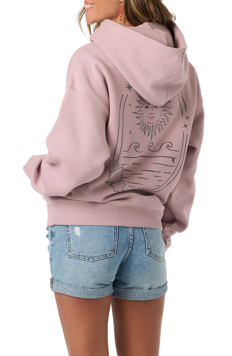 O'Neill Sunshell Relaxed Fleece Graphic Hoodie, Alternate, color, Orchid