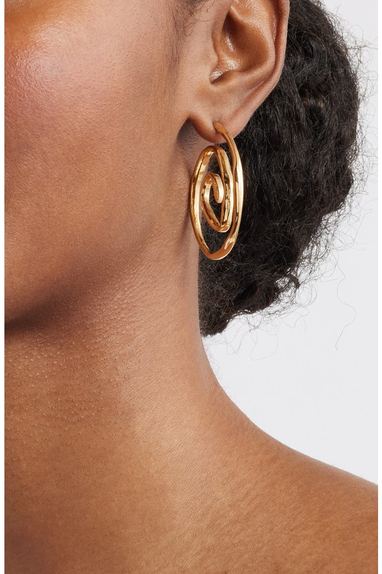 Bermuda Hoop Earrings, Alternate, color, GOLD