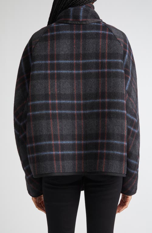 Veronica Beard Martine Plaid Wool Blend Dickey Scarf Coat In Multi