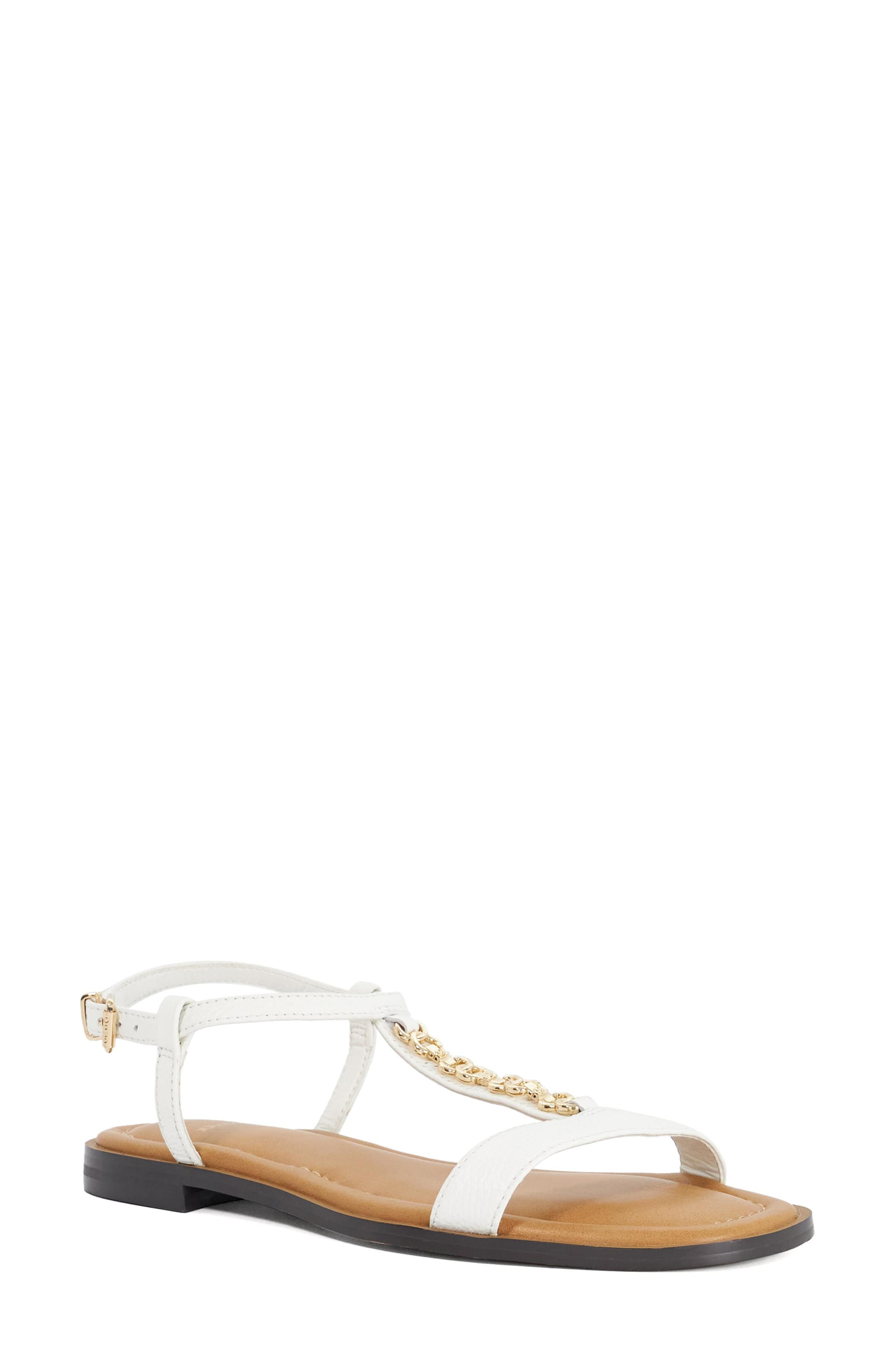 Dune London Lollipops Ankle Strap Sandal, Main, color, White