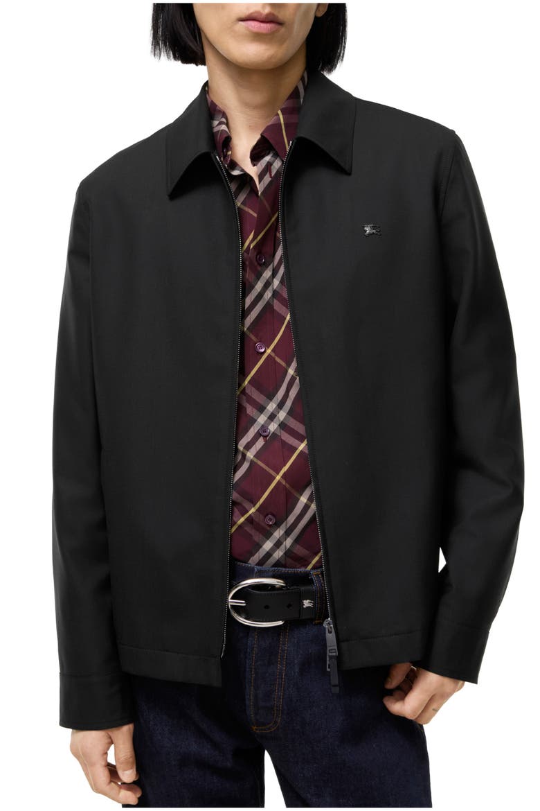 Wool Bloomsbury Harrington Jacket, Main, color, Black