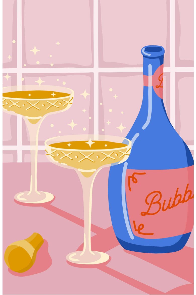 Be Bubbly Paint by Numbers Kit, Alternate, color, Pink Checkered