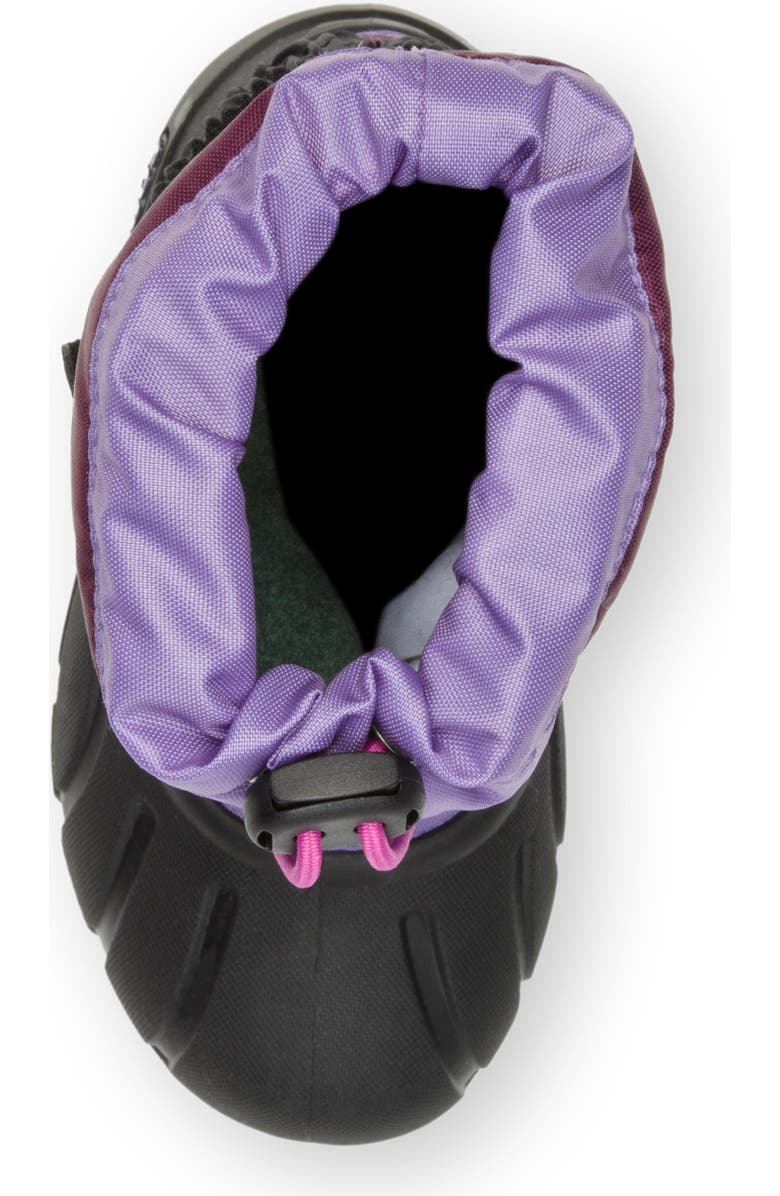 SOREL Kids' Flurry Waterproof Snow Boot, Alternate, color, Purple Dahlia/ Paisley Purple