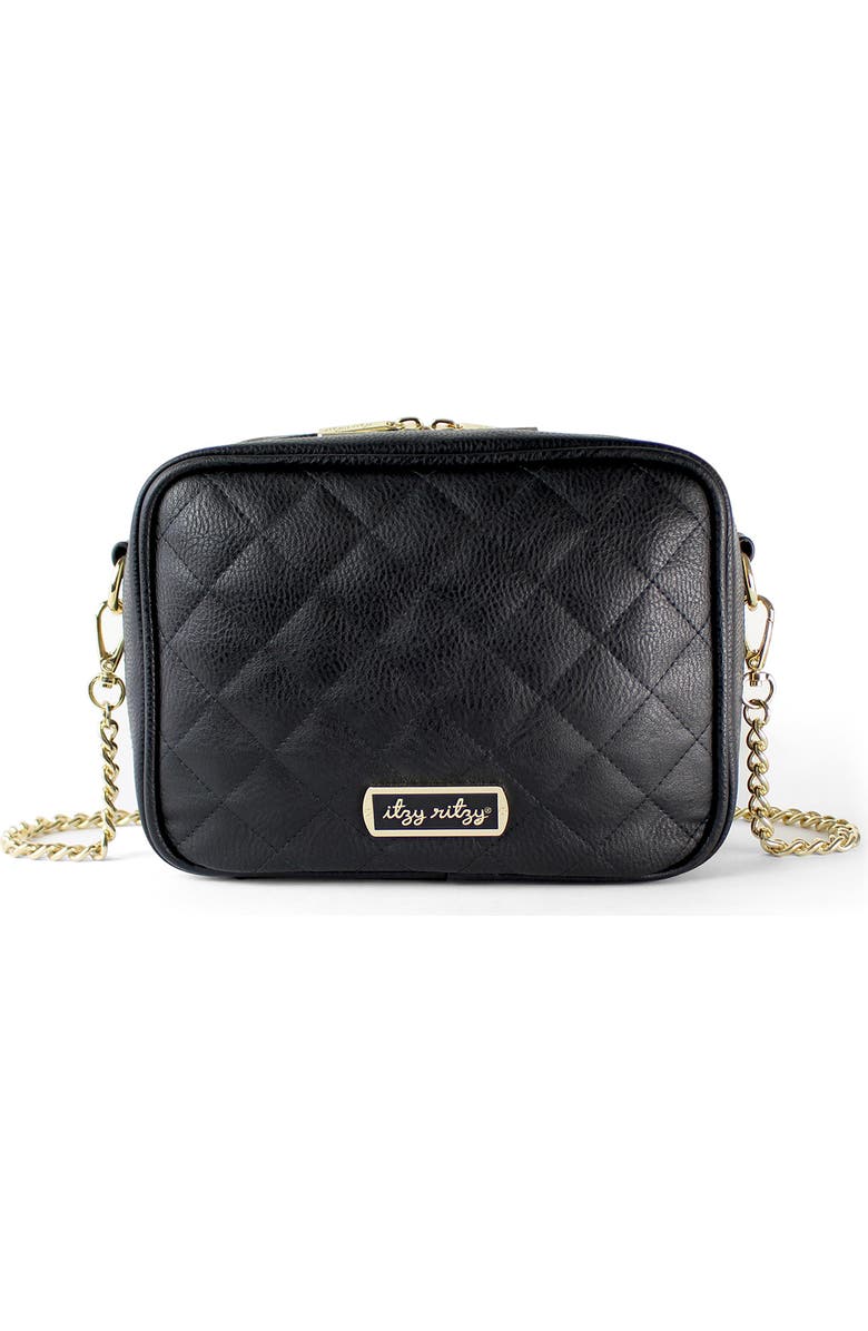 Itzy Ritzy Double Take Faux Leather Crossbody Diaper Bag, Main, color,