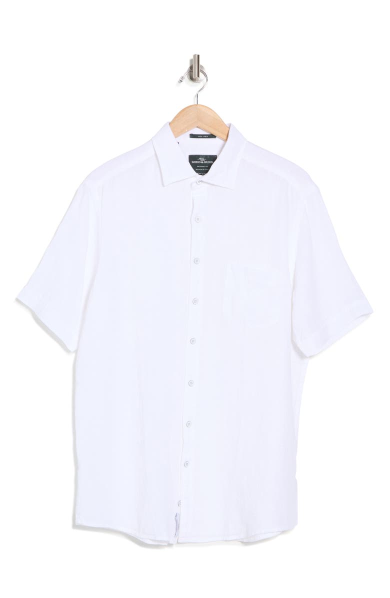 Rodd & Gunn Waiheke Original Fit Short Sleeve Linen Button-Up Shirt, Alternate, color, 