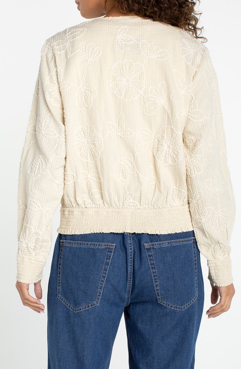 Liverpool Floral Embroidered Jacket, Alternate, color, Pale Sand St