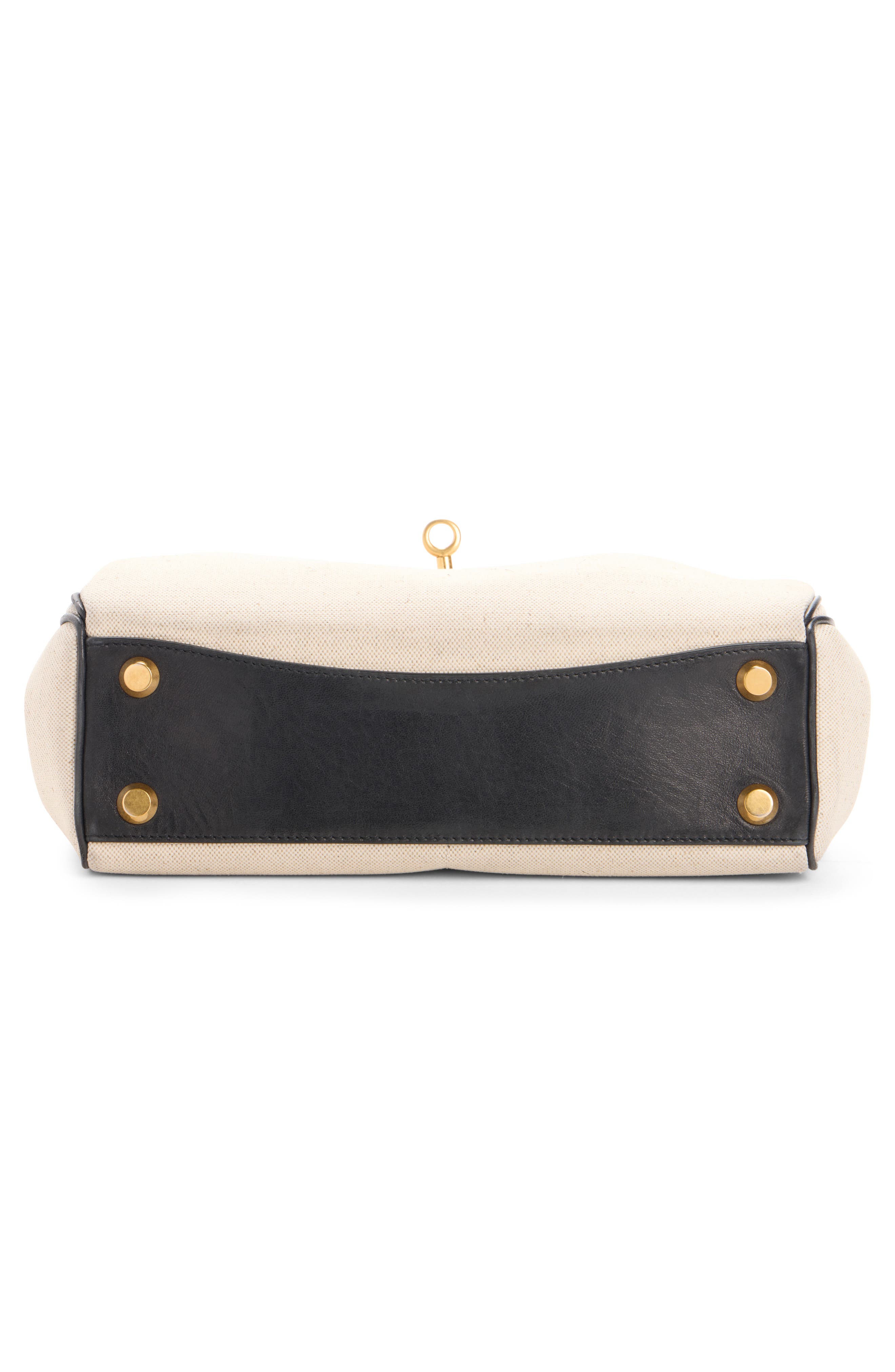 Balenciaga Small Rodeo Mixed Media Top Handle Bag, Alternate, color, 9260 Natural/ Black