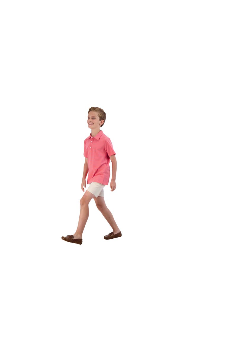 Short Sleeve Polo, Alternate, color, Red Mini Navy Stripe