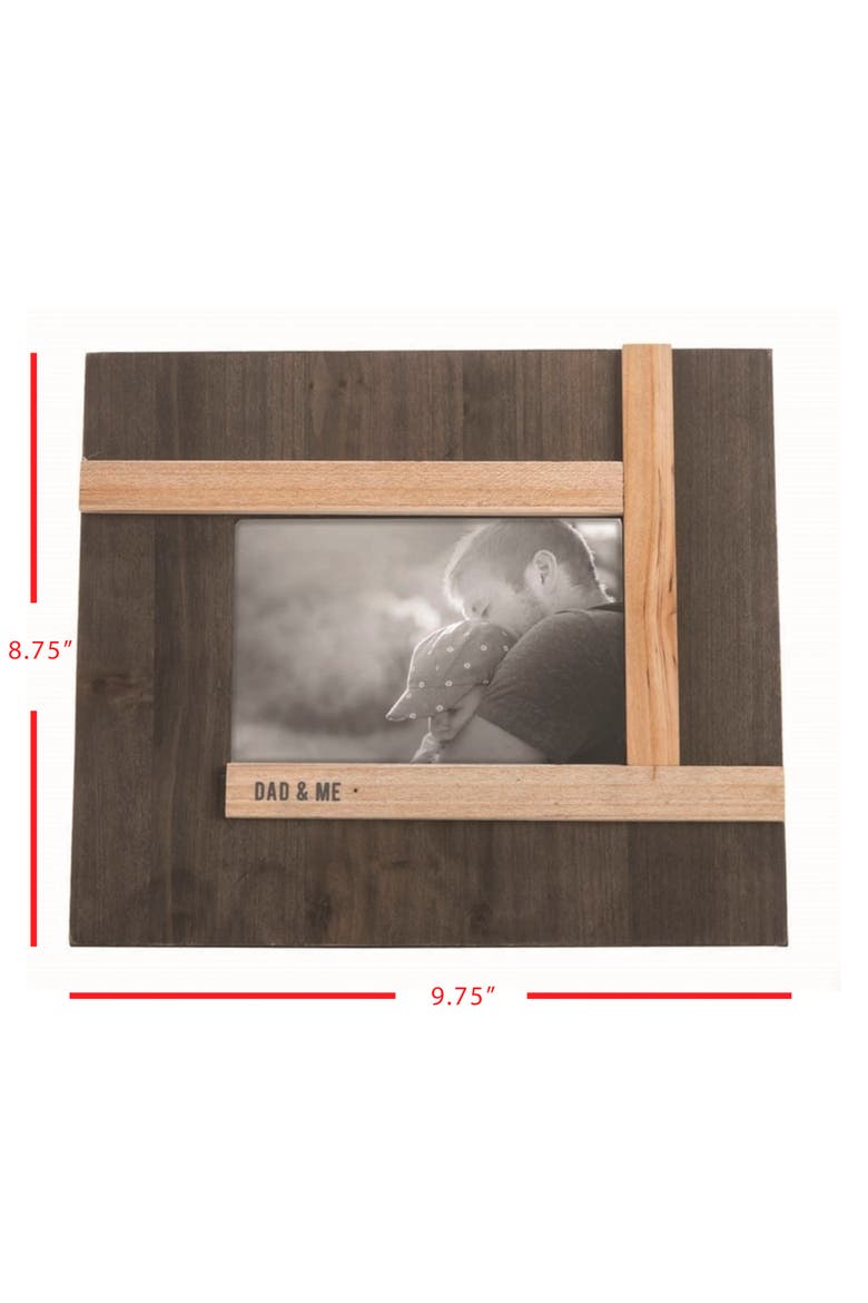 Dark Wood Dad and Me 4 x 6 inch Wood Picture Frame, Alternate, color, Brown