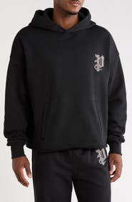 PURPLE BRAND Oversize Heavyweight Cotton Fleece Hoodie