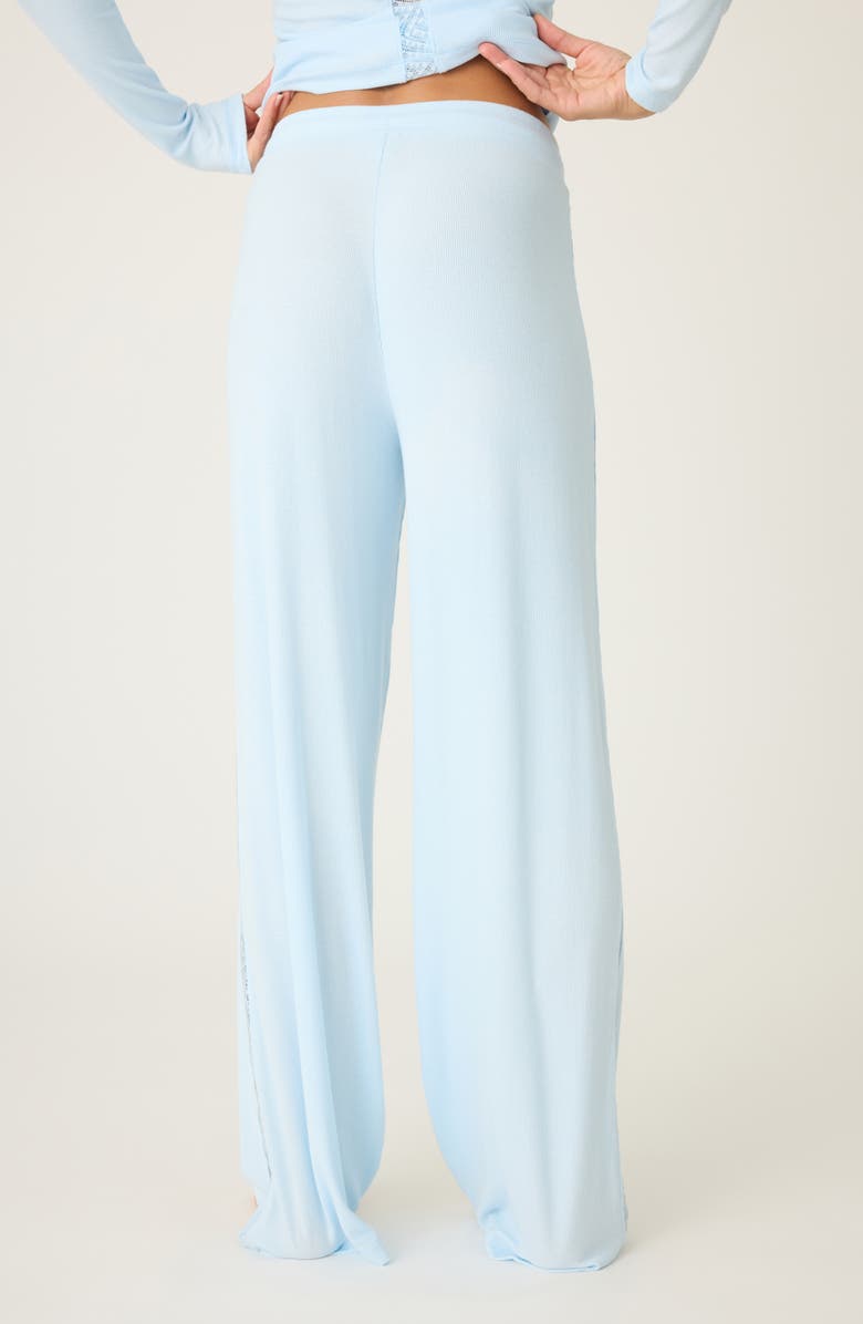 PJ Salvage Lacey Basics Stretch Modal Pajama Pants, Alternate, color, Blue Haze