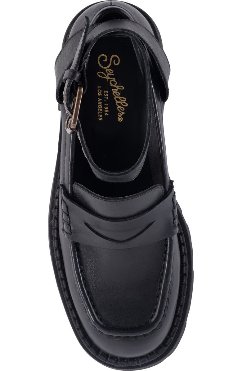 Seychelles Not The One Ankle Strap Lug Penny Loafer, Alternate, color,
