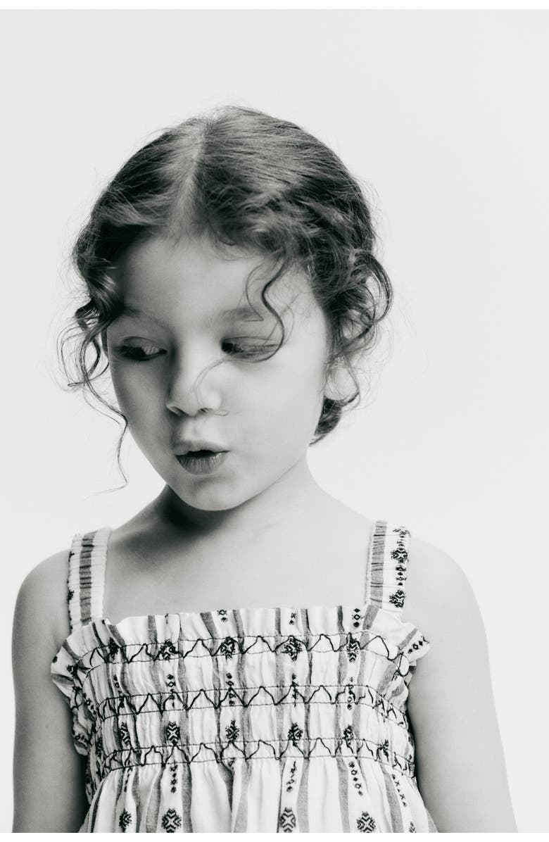 H&M Smocked Strappy Dress, Alternate, color, 