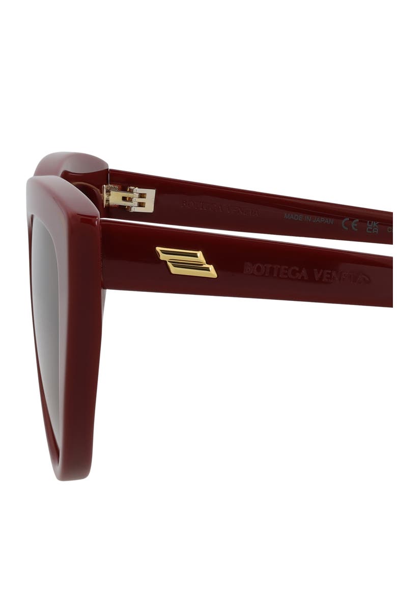 57mm Cat Eye Sunglasses, Alternate, color, BURGUNDY RED