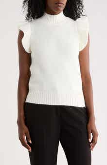 Ruffle Cap Sleeve Sweater