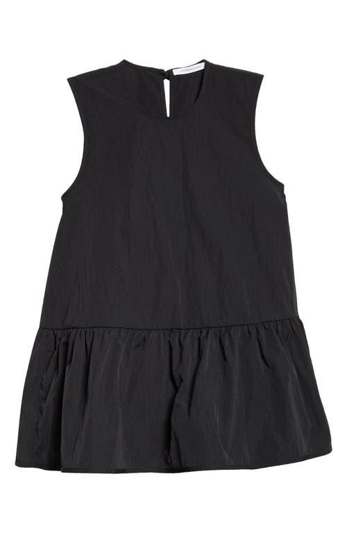 Cecilie Bahnsen Asta Ruffle Taffeta Top In Black