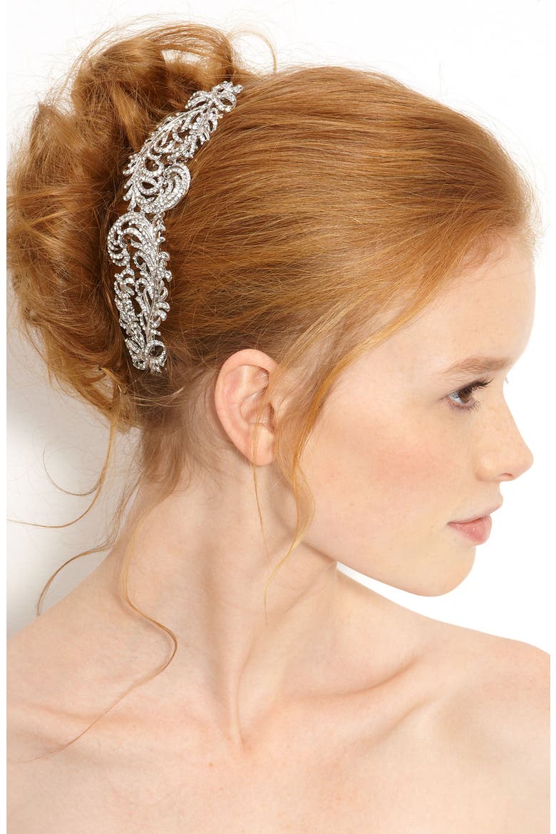 'Karenna' Swarovski Crystal Comb, Main, color, CRYSTAL