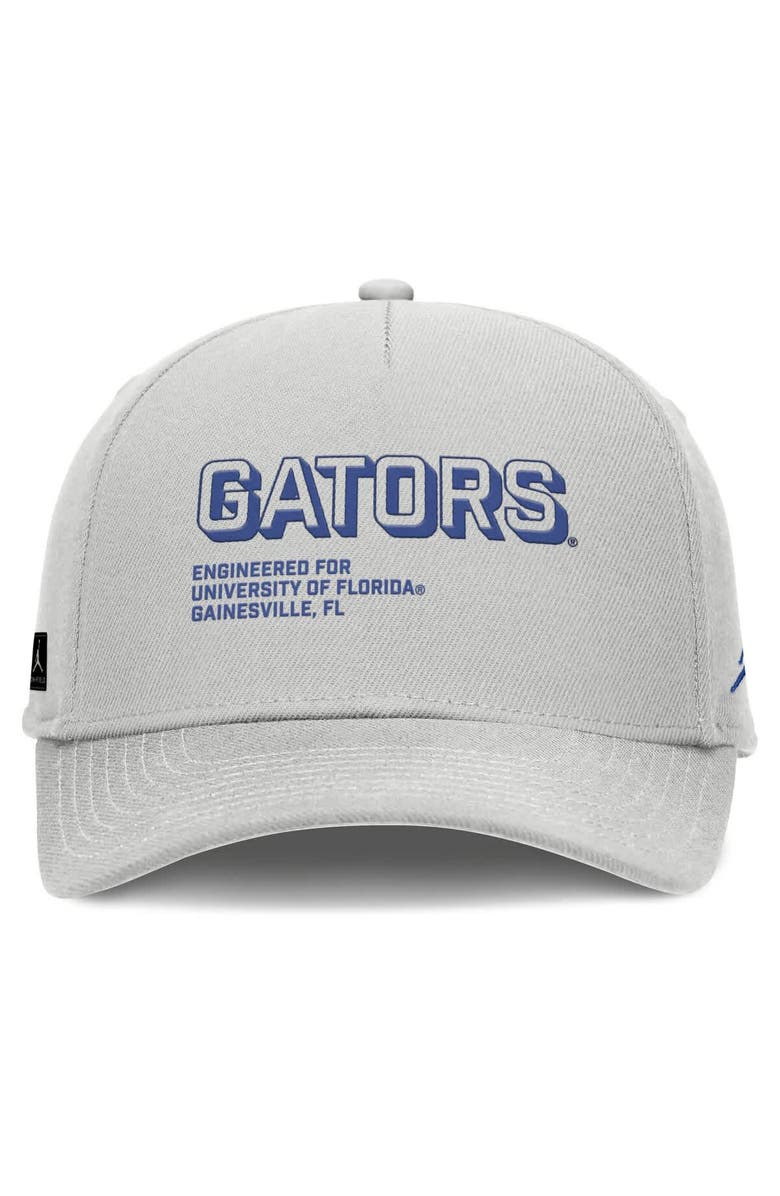 Jordan Brand Men's Jordan Brand Gray Florida Gators 2025 Sideline Dust Pinched Rise Adjustable Hat, Alternate, color, Gray