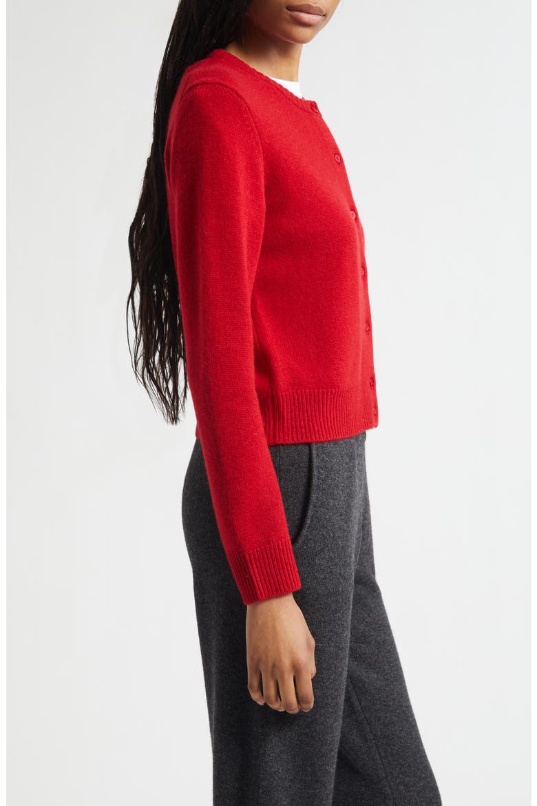 Cashmere & Wool Cardigan, Alternate, color, RUBY