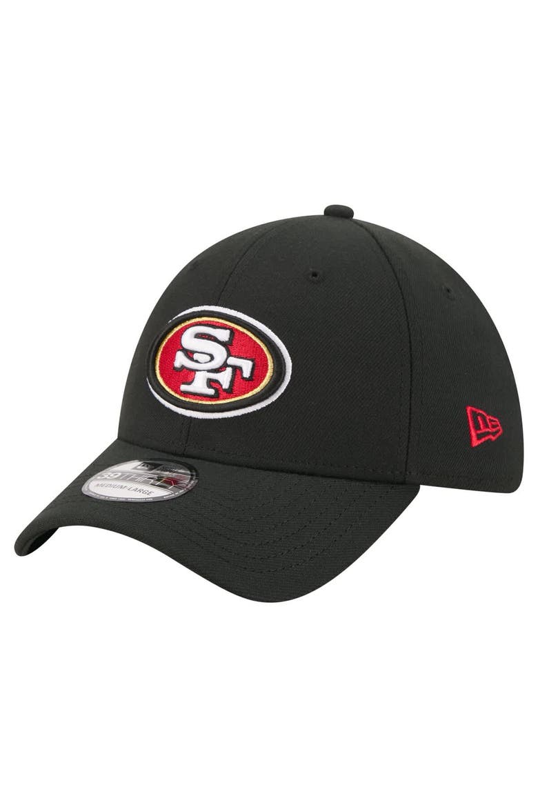 Men's New Era  Black San Francisco 49ers Core Team 39THIRTY Flex Hat, Main, color, Black