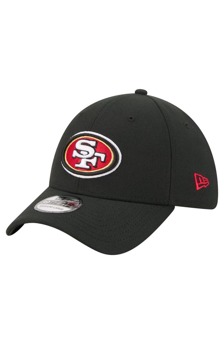 New Era Men's New Era  Black San Francisco 49ers Core Team 39THIRTY Flex Hat, Main, color, Black