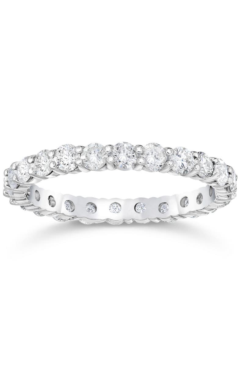 Bliss Diamond 1 1/2 Ct Diamond Eternity Ring Women's Stackable 14k Gold Band Lab Grown, Main, color, 