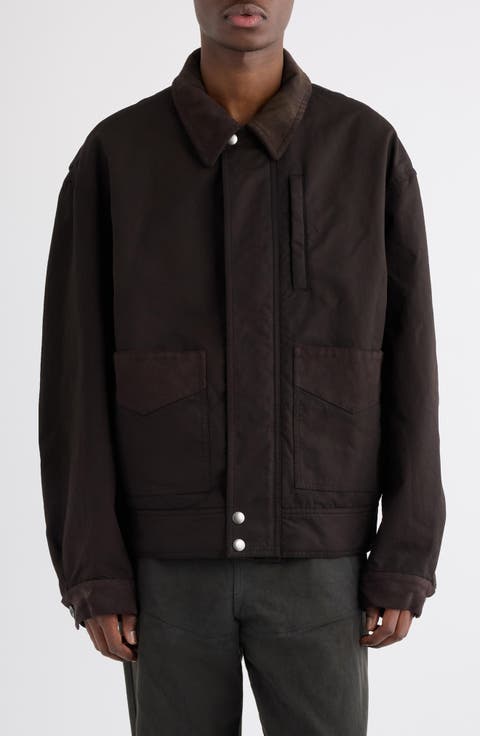 Twill Trim Cotton Chore Jacket