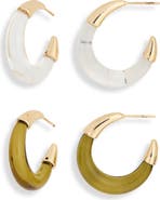 Tasha Set of 2 Resin Hoop Earrings