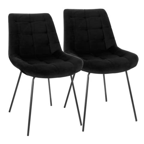 2 Piece Tufted Chair with Metal Legs