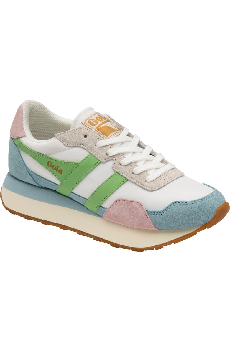 Gola Indiana Sneaker, Main, color, Off White/ Blue/ Green