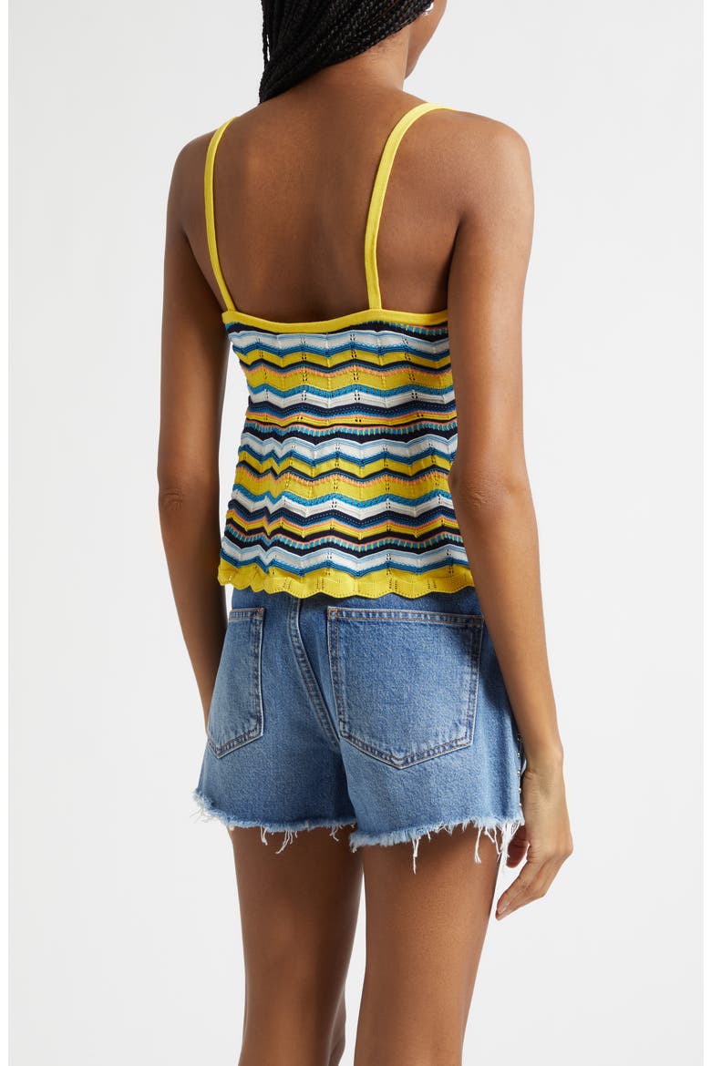 Cecelia Pointelle Knit Tank, Alternate, color, SUNSHINE CHEVRON