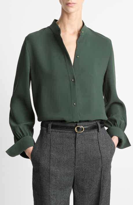 Vince Metal Ball Button Top