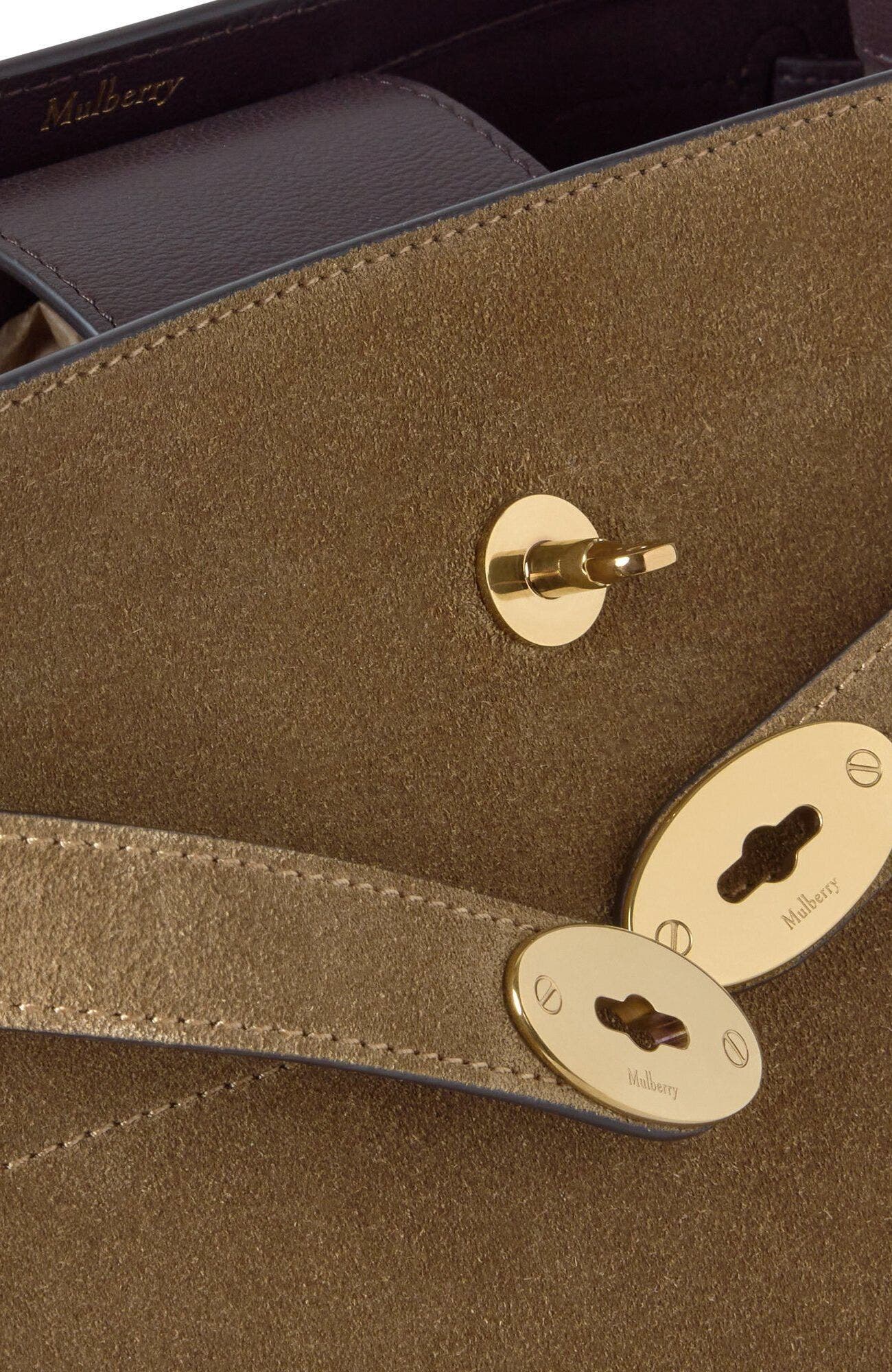 Mulberry Large Islington Bucket Suede, Alternate, color, 