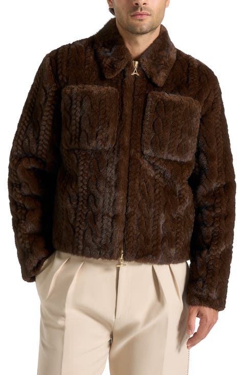 David Plush Cable Embossed Jacket