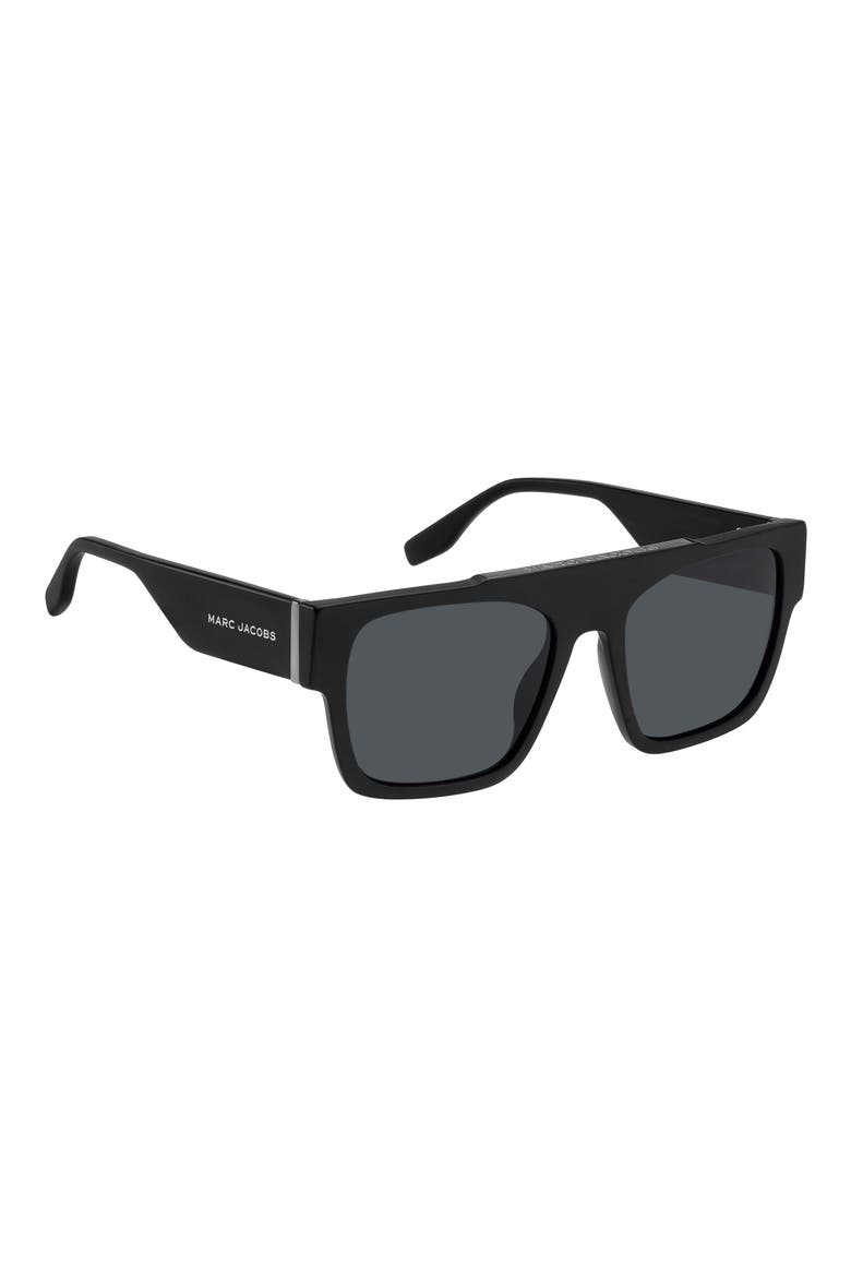 MARC 757/S 53mm Rectangular Sunglasses, Alternate, color, MATTE BLACK