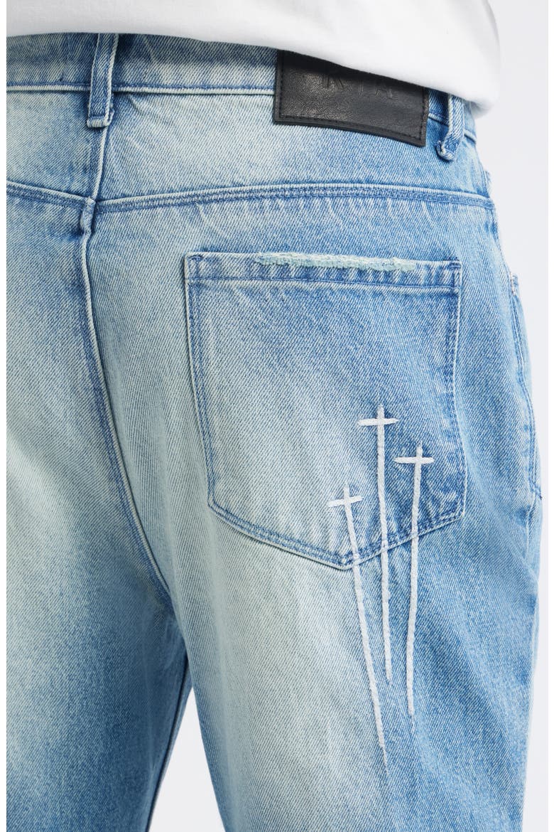 Mael Slim Flare Jeans, Alternate, color, COSTAL DRIFT TRIPLE CROSS