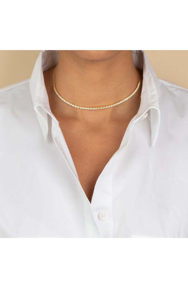 BY ADINA EDEN Pave Square Half Tennis Choker, Alternate, color, 