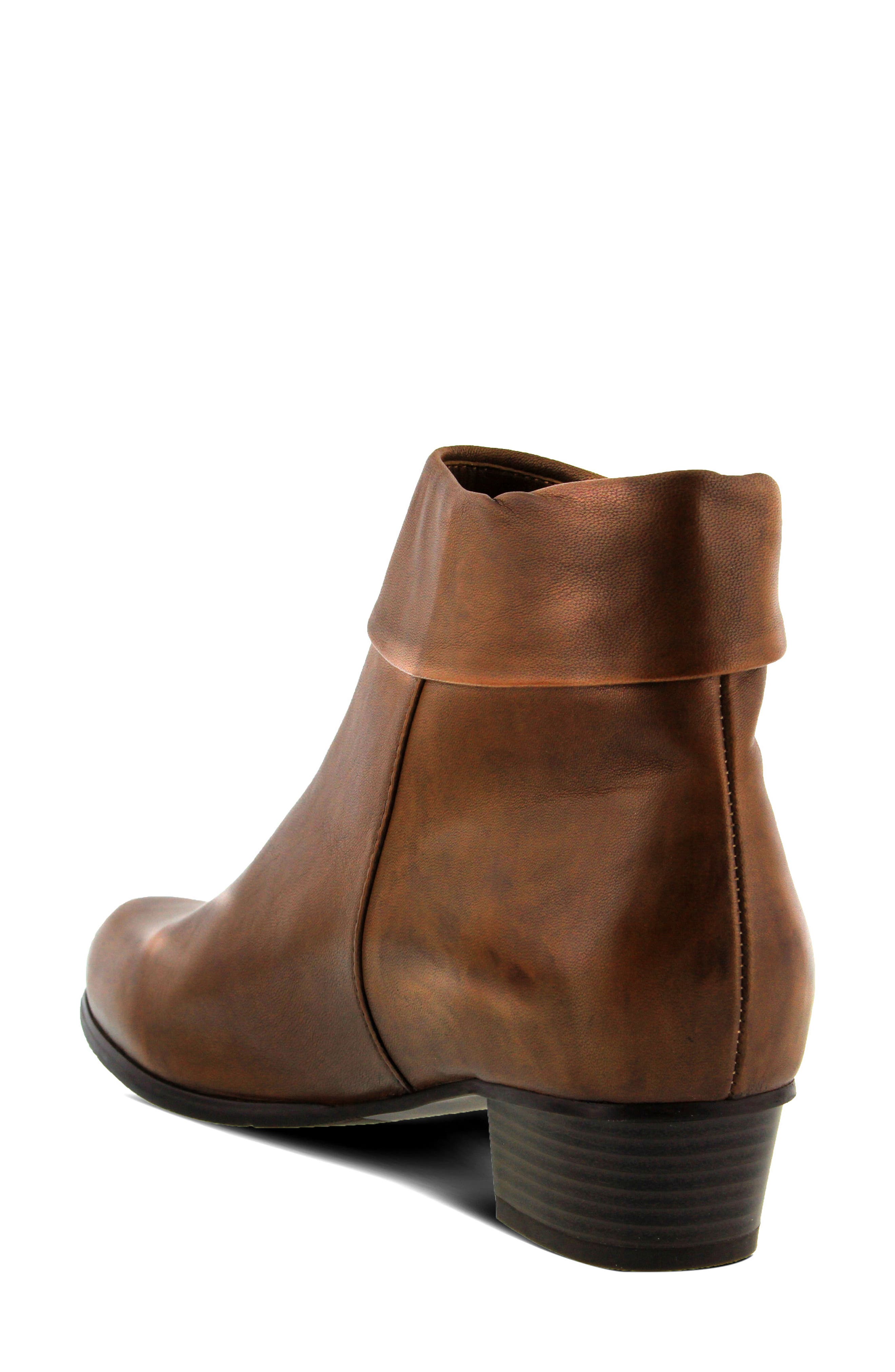 Stockholm Foldover Cuff Bootie, Alternate, color, BROWN