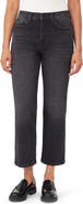 Kensie Ella Studded Ankle Straight Leg Jeans