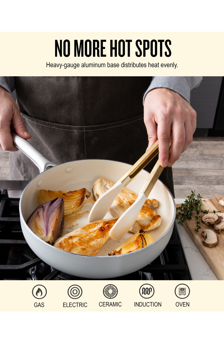 Alva Mobi 8-Piece Nonstick Cookware Set, Alternate, color, Cannoli Cream