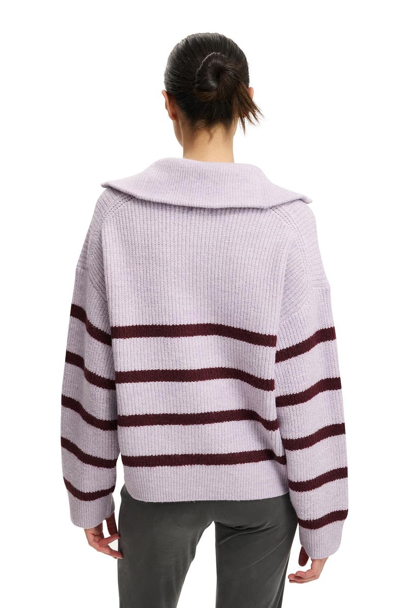 Cotton On Women's Luxe Half Zip Pullover, Alternate, color, Lilac Stripe