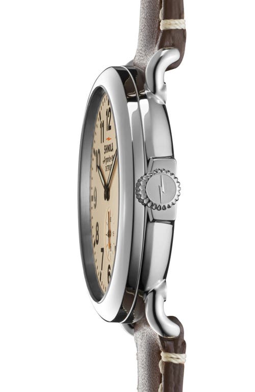 Shinola The Runwell Leather Strap Watch, 41mm In Brown