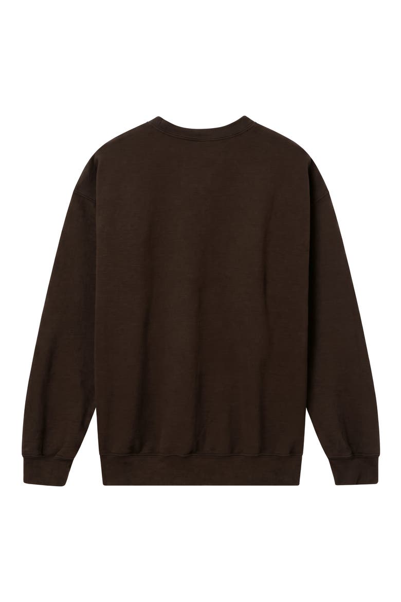 Cleveland Browns Helmet Crewneck Sweatshirt, Alternate, color, DARK BROWN