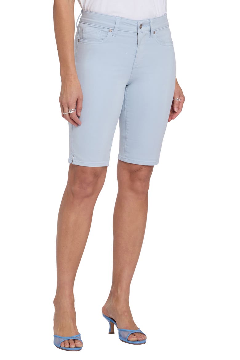 Briella Stripe Denim Bermuda Shorts, Main, color, BLUE CLOVER