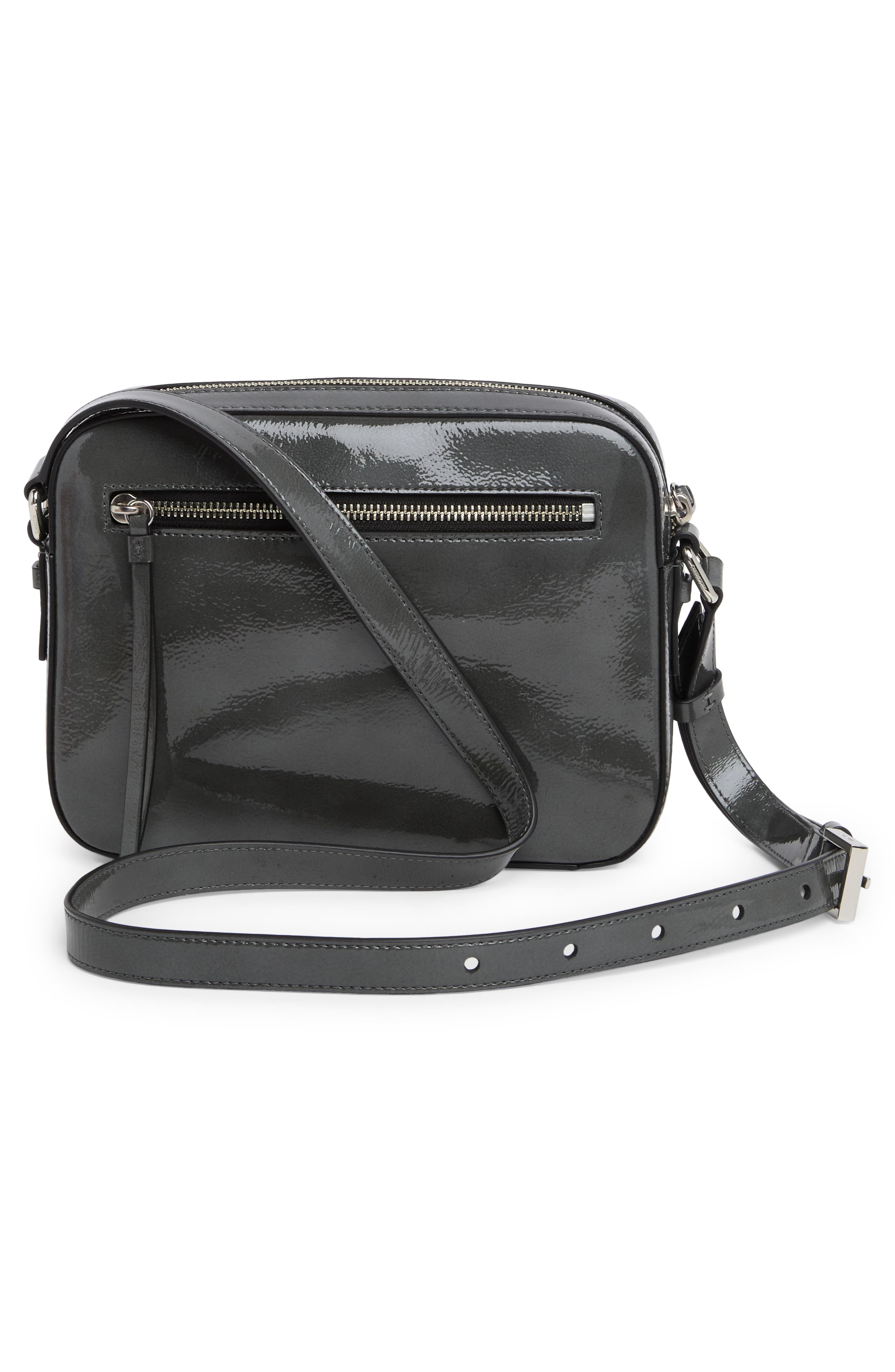 AllSaints Captain Lea Square Leather Crossbody Bag, Alternate, color, 