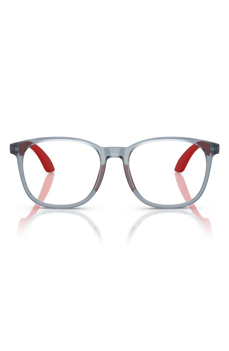 Emporio Armani 47mm Phantos Optical Glasses, Main, color, Shiny Blue / Demo Lens