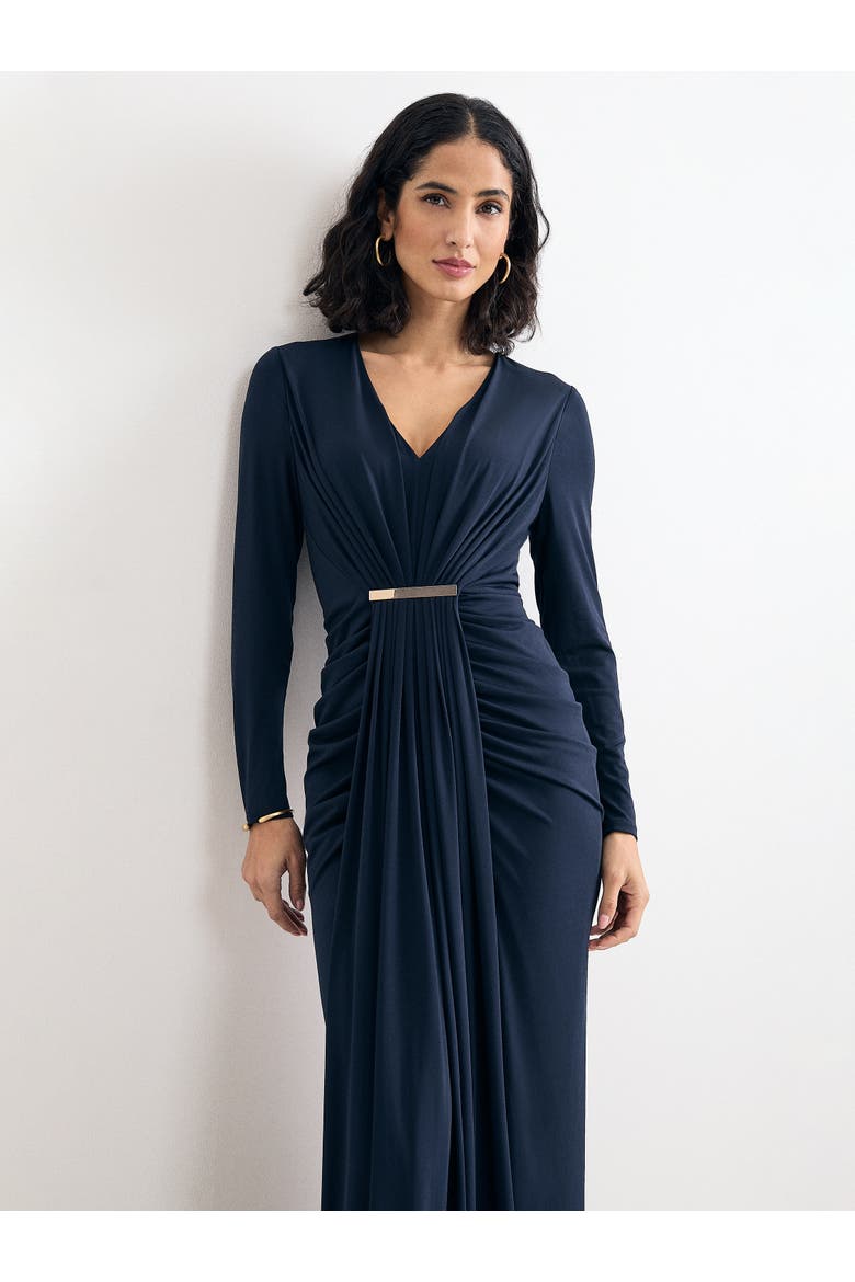 Katharine Maxi Dress, Alternate, color, Navy